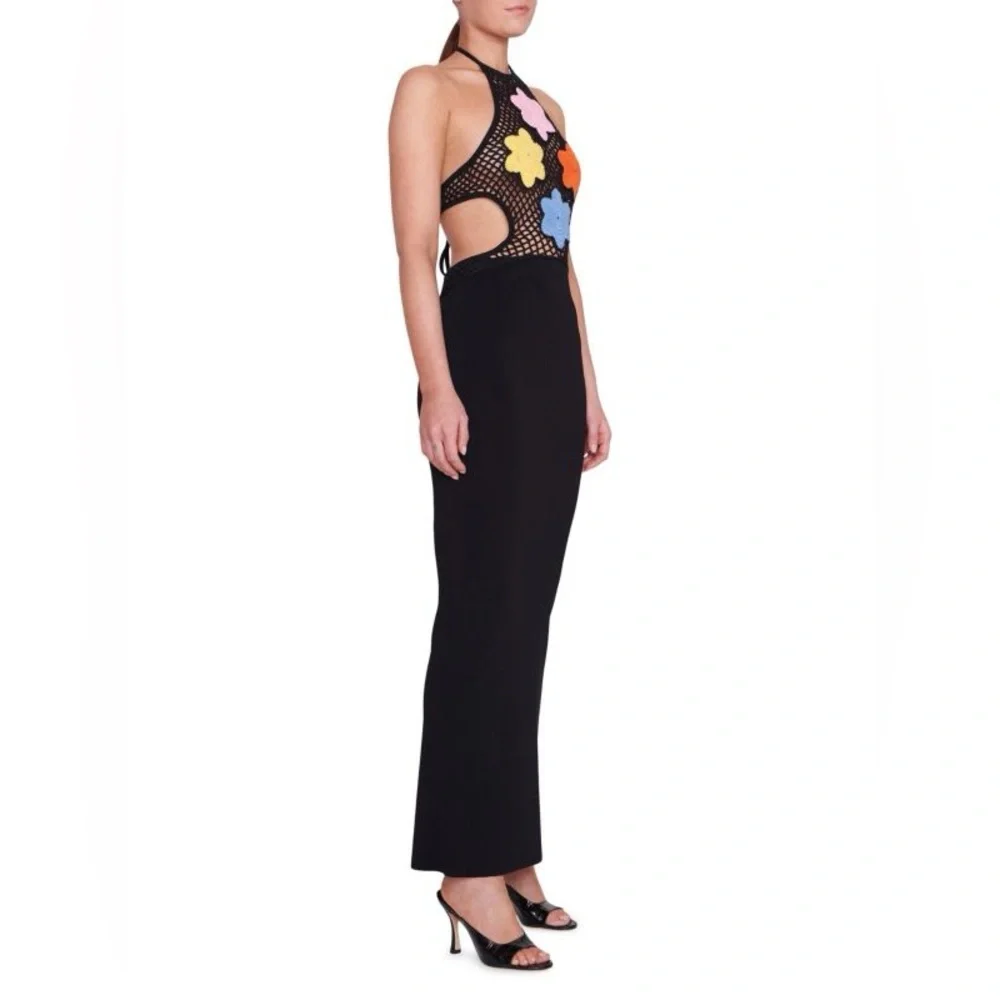Staud Jacqueline Flower Mesh Column Dress - Picture 2 of 11